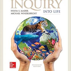 Inquiry Into Life , 15e Sylvia S. Mader Michael Windelspecht, Test Bank
