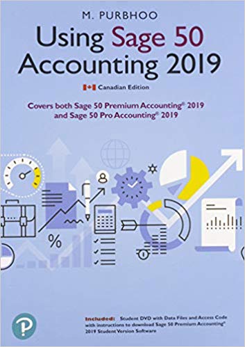 Using Sage 50 Accounting 2019 Mary Purbhoo test bank