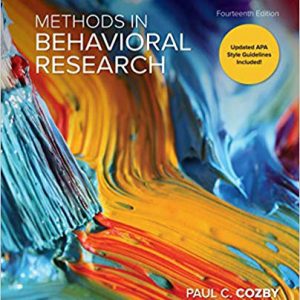 Methods in Behavioral Research 14th Edition Paul Cozby Scott Bates Test bank + Solution manual