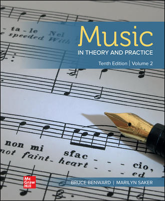 Music in Theory and Practice Volume 2 10th Edition Bruce Benward Solution Manual