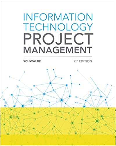 Information Technology Project Management, 9th Edition Kathy Schwalbe 2019 Test Bank