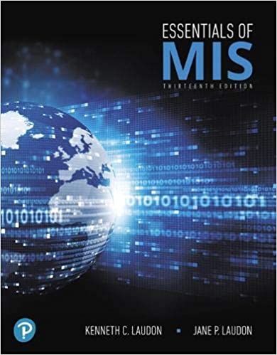 Essentials of MIS, 13th Edition Kenneth C. Laudon, Jane P. Laudon ©2019 Test Bank