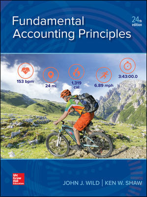 Fundamental Accounting Principles, 24e John J. Wild, Ken W. Shaw, Barbara Chiappetta, 2019 Test Bank and Instructor Solution Manual