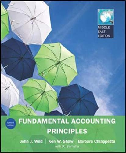 Fundamental Accounting Principles - Middle East 2nd Edition By John J. Wild, Ken W. Shaw, Barbara Chiappetta, Khaled Samaha Test Bank