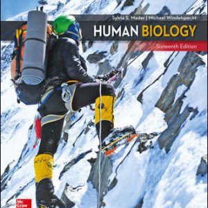 Human Biology 16th Edition By Sylvia Mader and Michael Windelspecht (Test Bank + Solution manual)