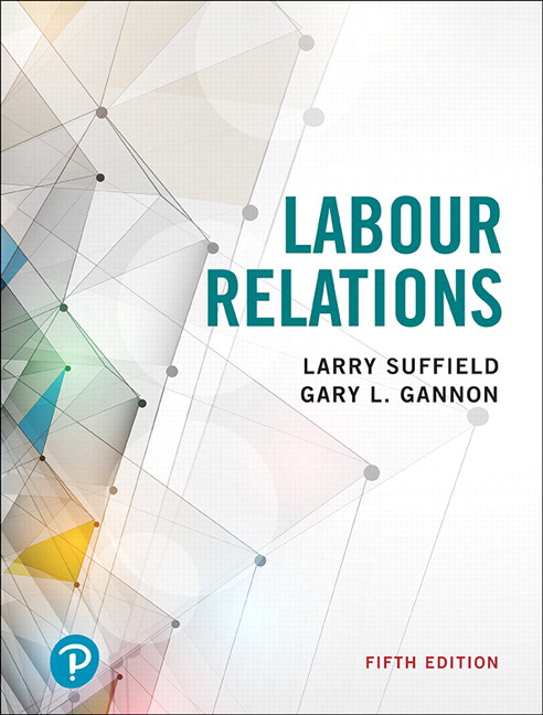 Labour Relations, 5E Larry Suffield, Gary L. Gannon, 2019 Test Bank and Solutions Manual