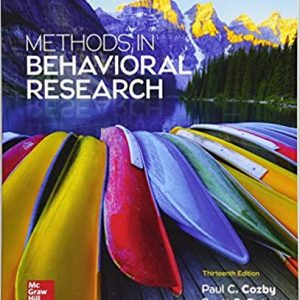 Methods in Behavioral Research, 13e Paul C. Cozby, Scott C. Bates, Test Bank