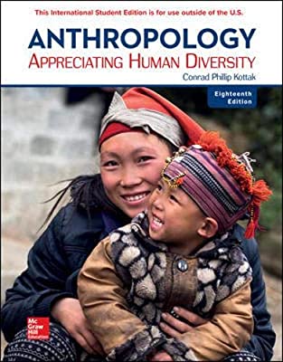 Anthropology Appreciating Human Diversity 18th Edition By Conrad Kottak and Scott Lukas 2019 Test Bank