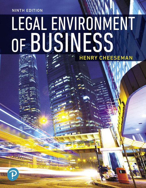 Presentations for Legal Environment of Business, 9th Edition Henry R. Cheeseman Test Bank