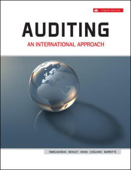 Auditing Auditing An International Approach. 8th Canadian Edition, Smieliauskas & Bewley. Solutions Manual