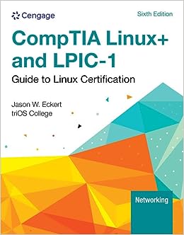 Linux+ and LPIC-1 Guide to Linux Certification 6th Edition by Jason Eckert Jason Eckert Test Bank